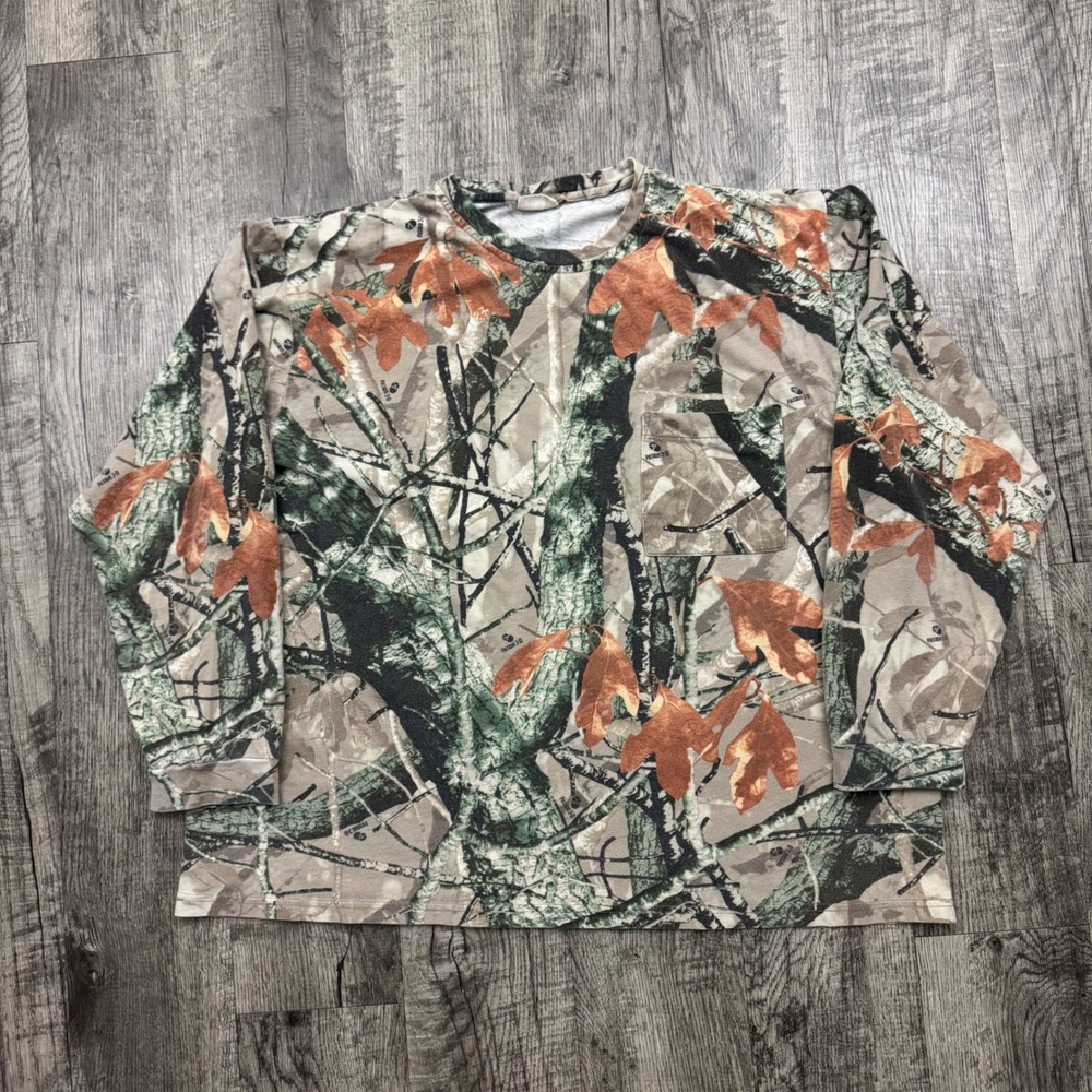 Outfitters Ridge Camo Camouflage Outdoor Hunting Long Sleeve Shirt Sz XL